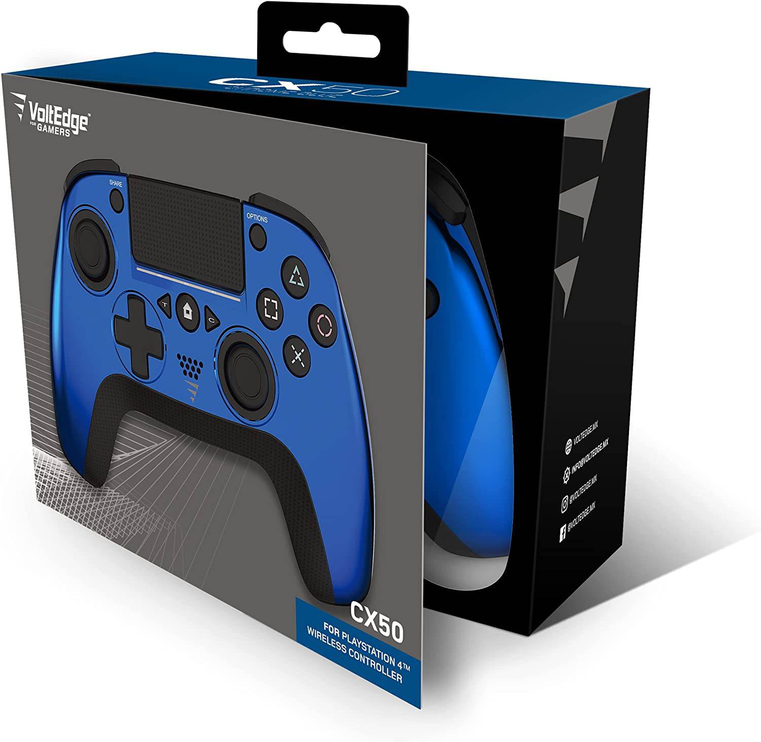 Control Inalambrico VoltEdge CX50 PS4 - Azul (Chrome Blue)