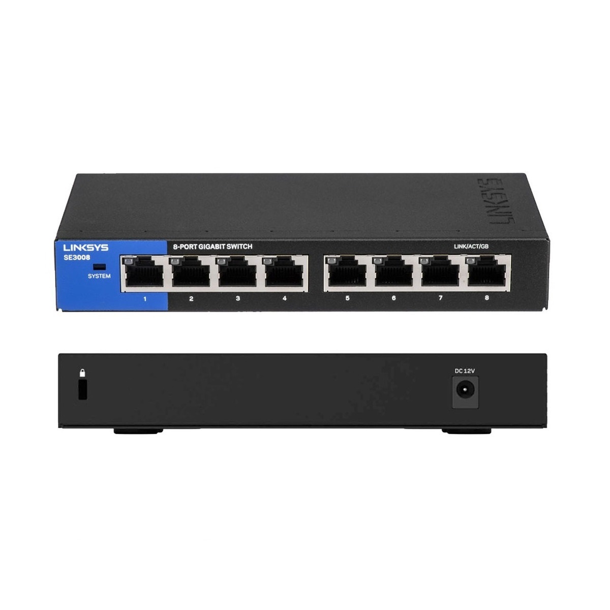 Switch de 8 Puertos Ethernet Gigabit Linksys [SE3008] - Macrocity