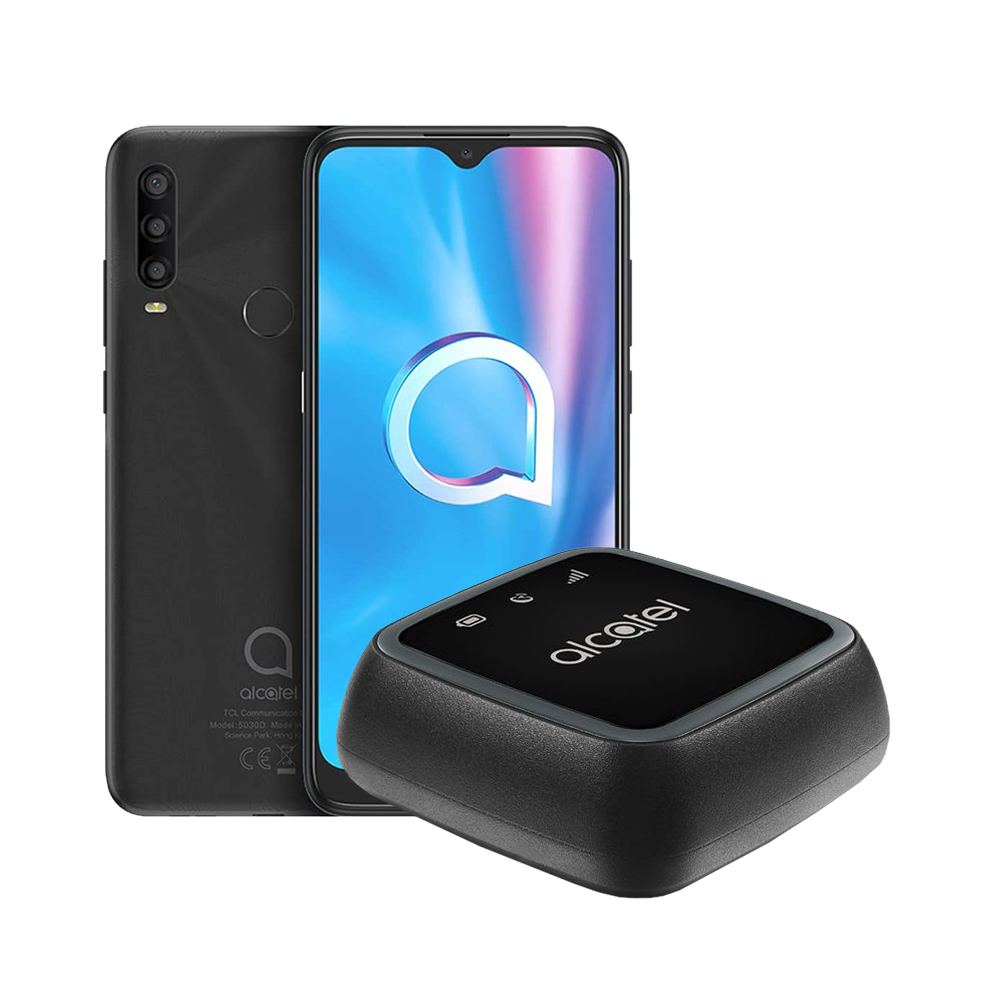Combo Alcatel LTE 5030A 1SE 64GB Gris Kit+ Move Track Alcatel Negro