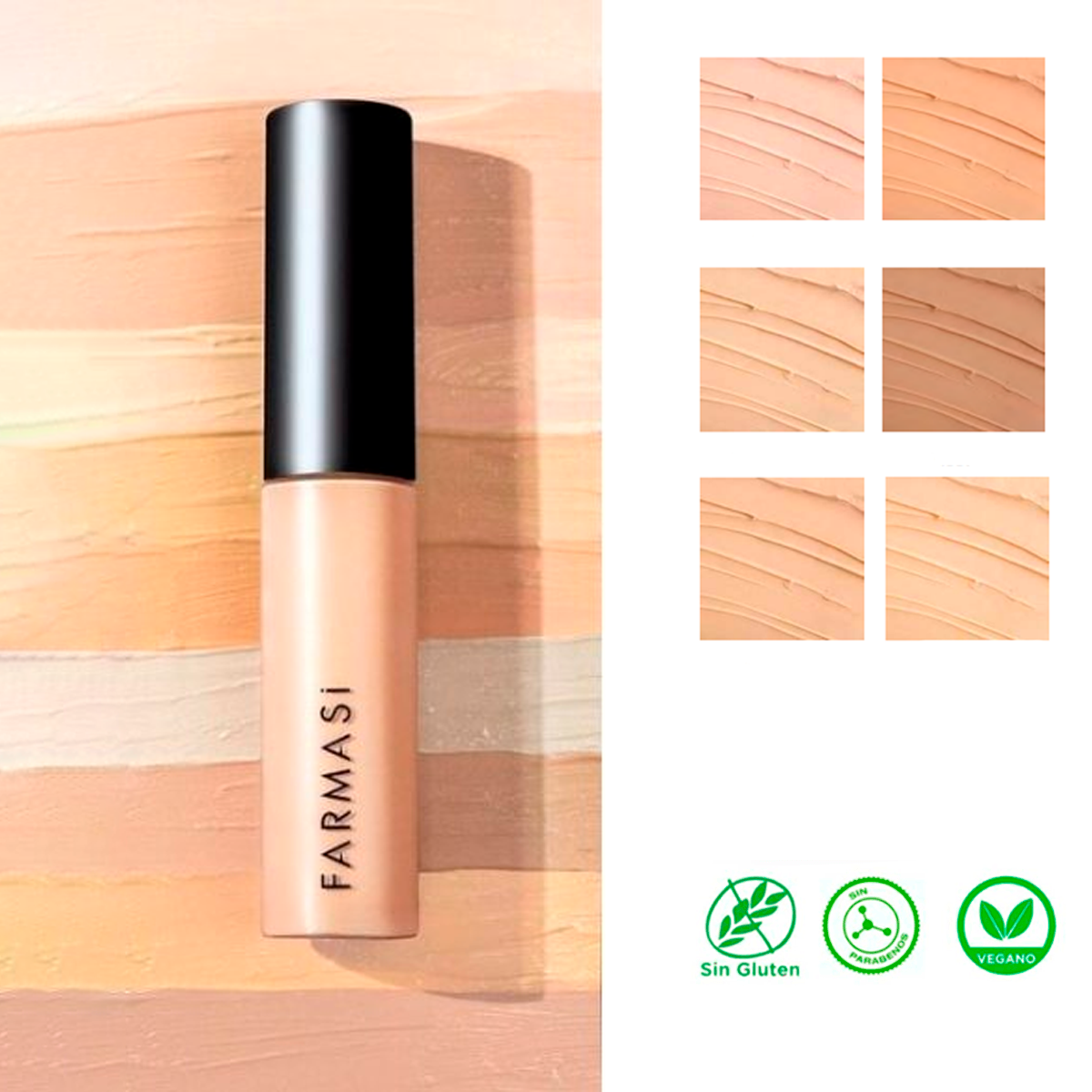 Corrector De Maquillaje Liquido Para imperfecciones Y Reducir Lineas De Expresion Maquillaje Farmasi