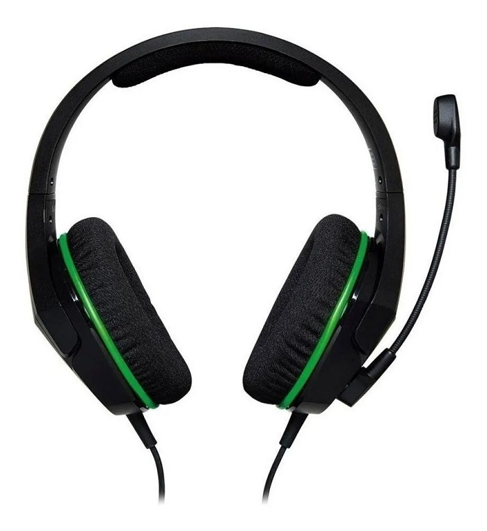 Audífonos gamer negro y verde
