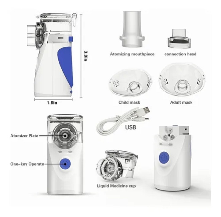 Nebulizador Ultrasónico De Mano Portátil Blanco con Verde