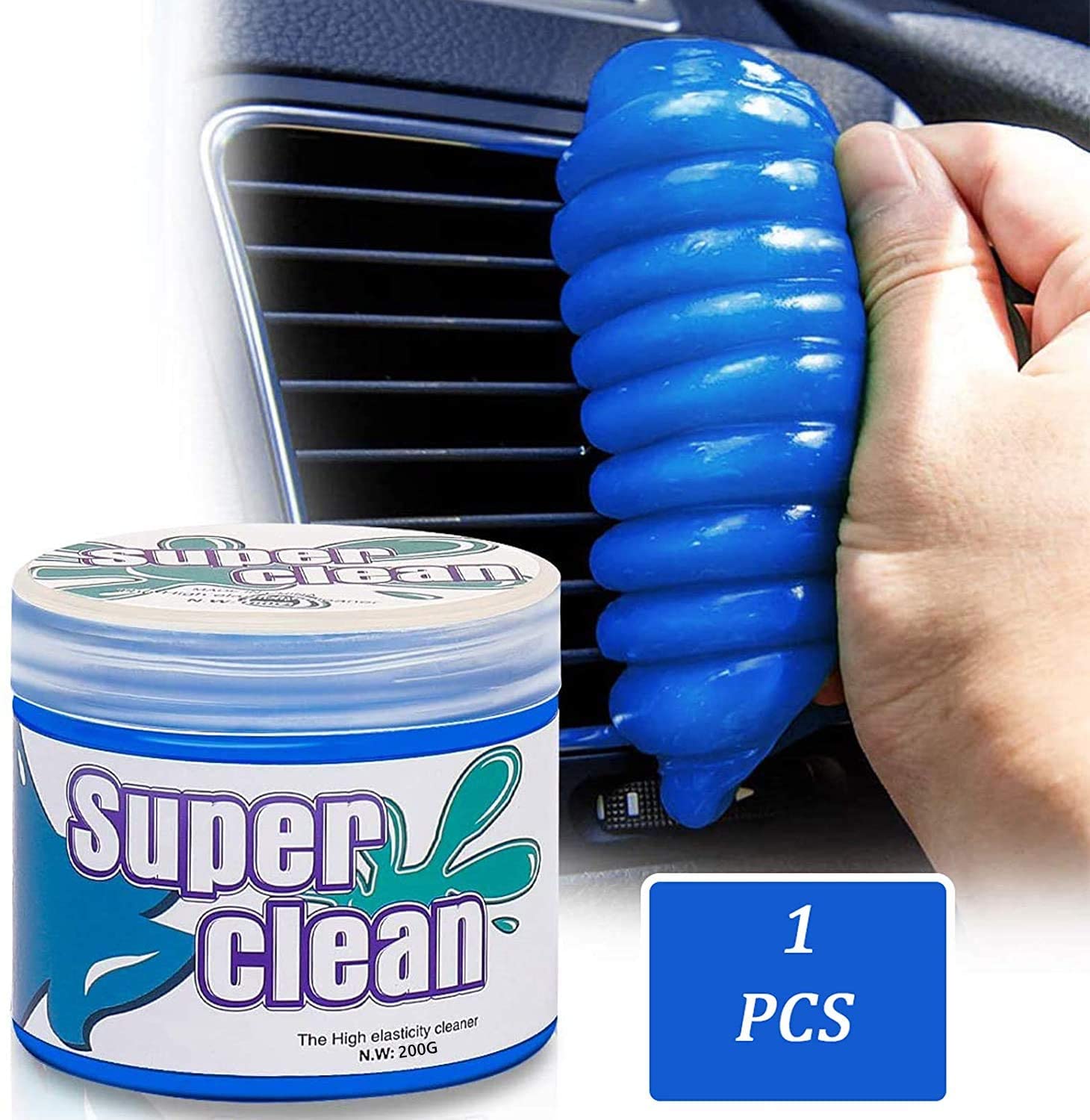 Gel de Limpieza para Detalles de Coche, Masilla de Limpieza para Coche, Limpiador Teclado Gel Universal de Limpieza de Polvo, para Computadoras, Ventilaciones de Automóviles, Impresoras