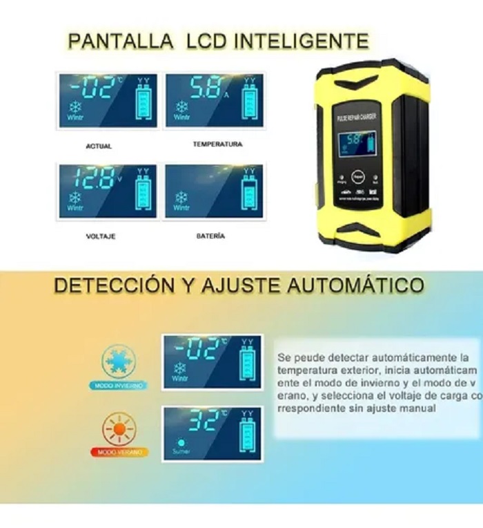 Cargador De Baterías Inteligente Para Auto