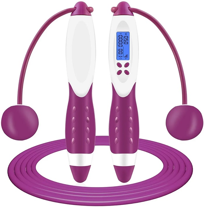 Cuerda de salto Digital Con Contador Purpura