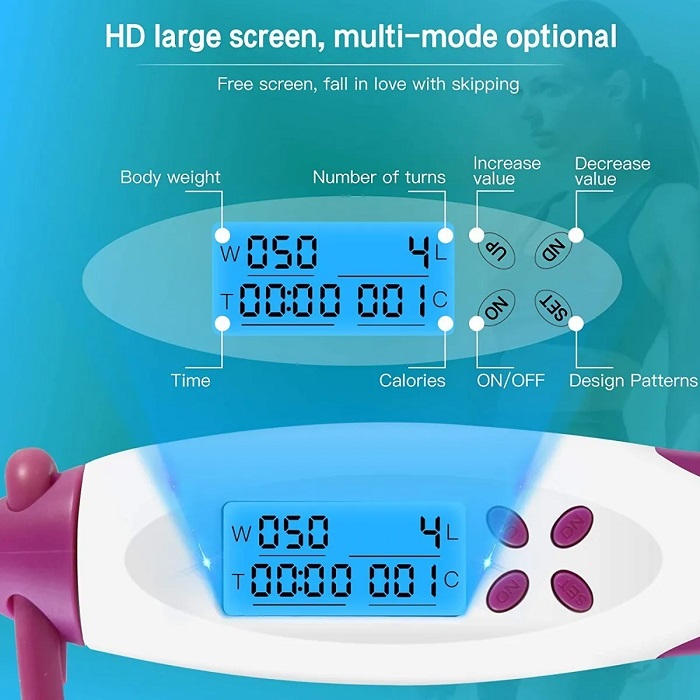 Cuerda de salto Digital Con Contador Purpura
