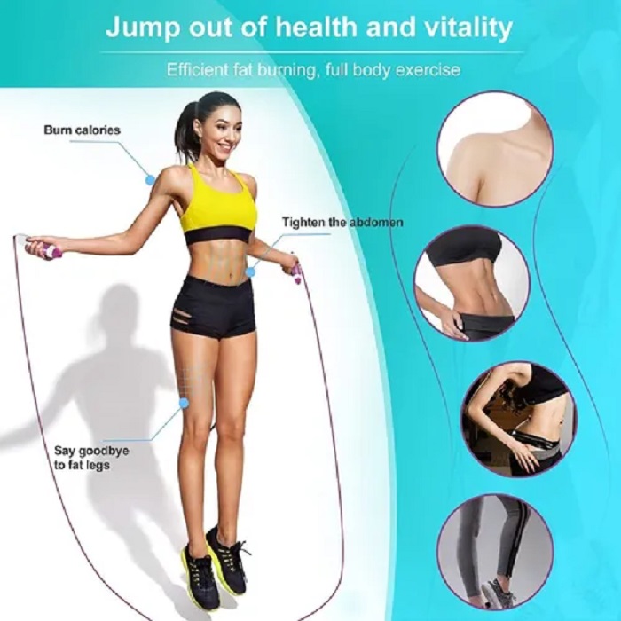 Cuerda de salto Digital Con Contador Purpura