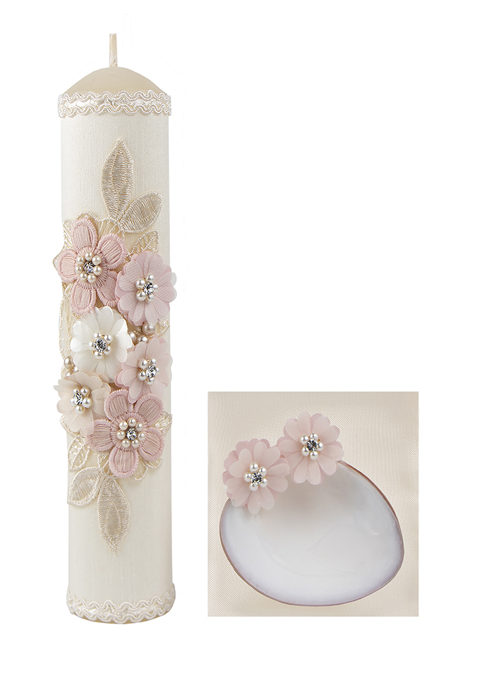 Vela para bautizo niña Paloma Rubio Set 22