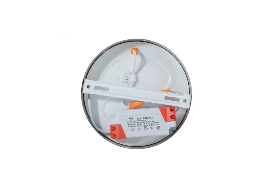 Lampara Panel Sobreponer Led 12w Acabado Satinado Luz Blanca