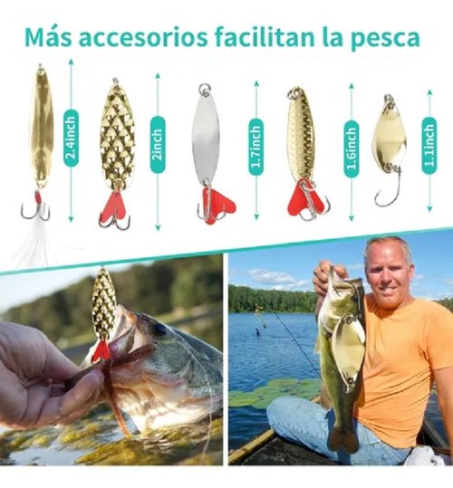 Señuelos Para Pesca De Río Kit De 108 Cebos Pesca Piezas