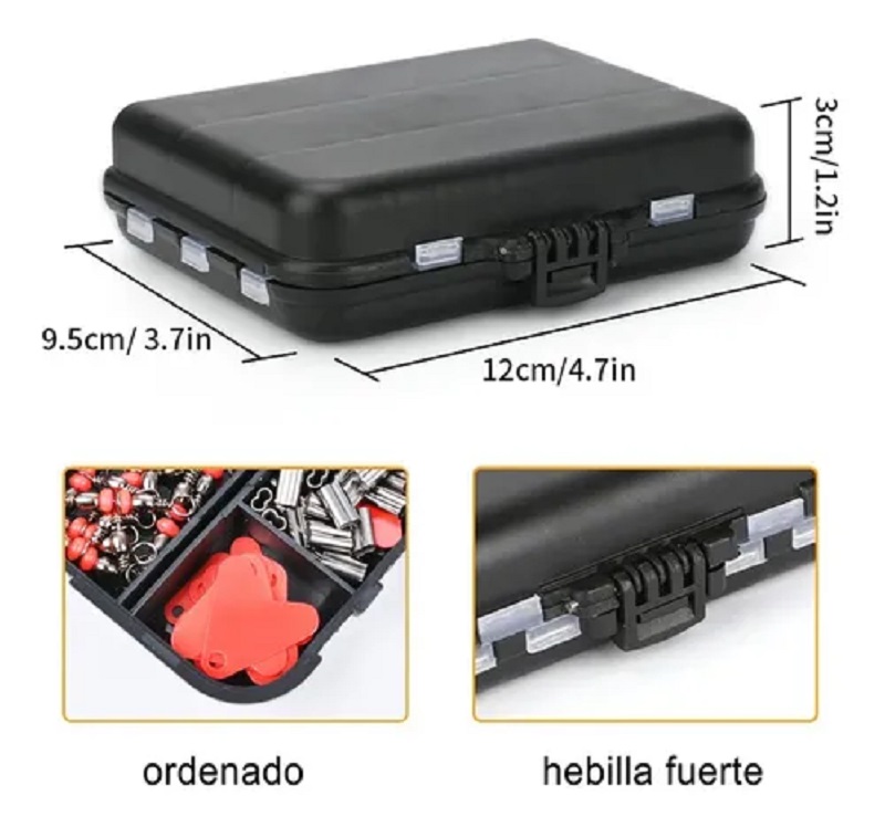 Kit De Accesorios Para Pesca 264 Piezas Negro con Amarillo