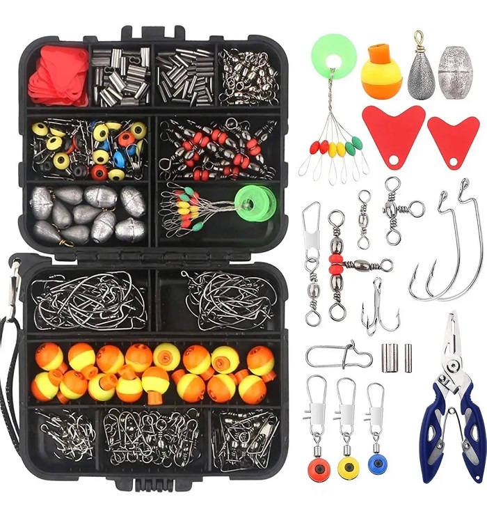 Kit De Accesorios Para Pesca 264 Piezas Negro con Amarillo