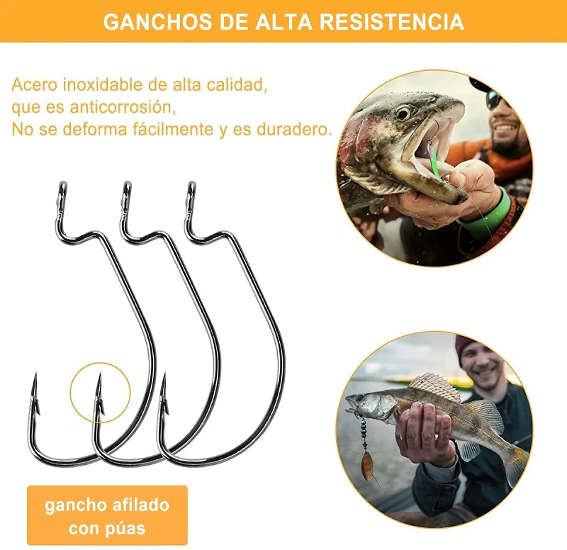 Kit De Accesorios Para Pesca 264 Piezas Negro con Amarillo