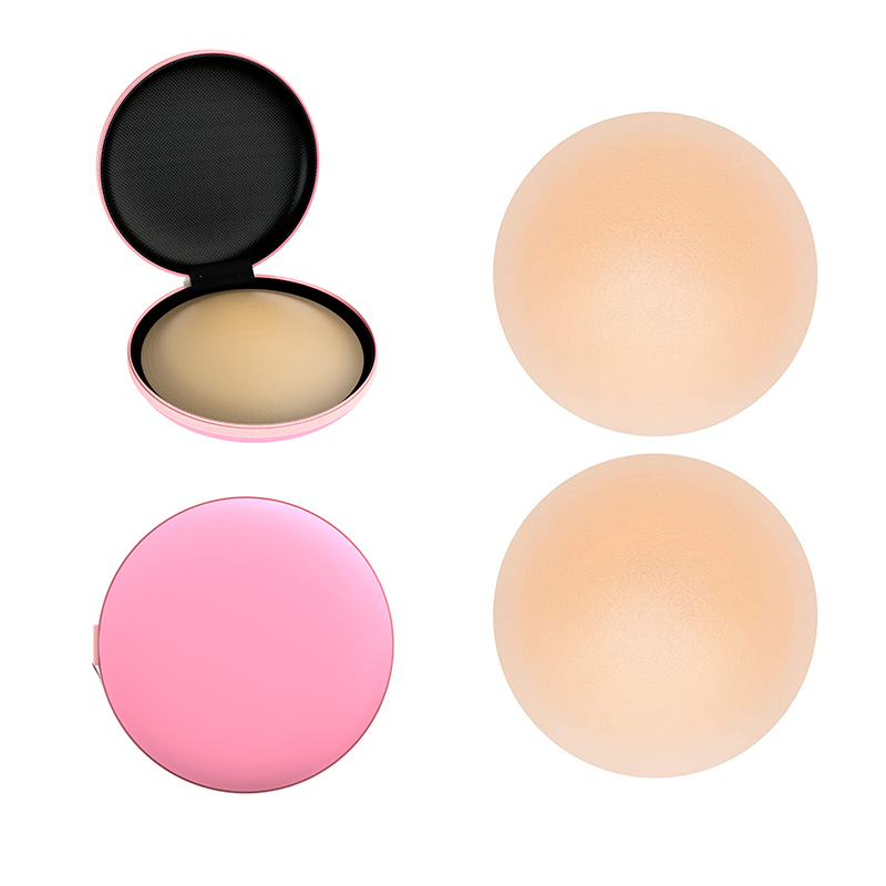 Sophie's Nipple Cover | Par de pezoneras redonda de silicón autoadhesivas | Cubre pezón lavable y reutilizable | Parche sujetador delgado y discreto de grado médico | Fundas de silicona para pecho con sensación natural y ligera | Kit de viaje