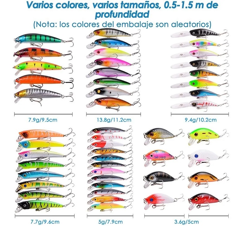 Señuelos Para Pesca Camarón De Río Realista 43 Piezas
