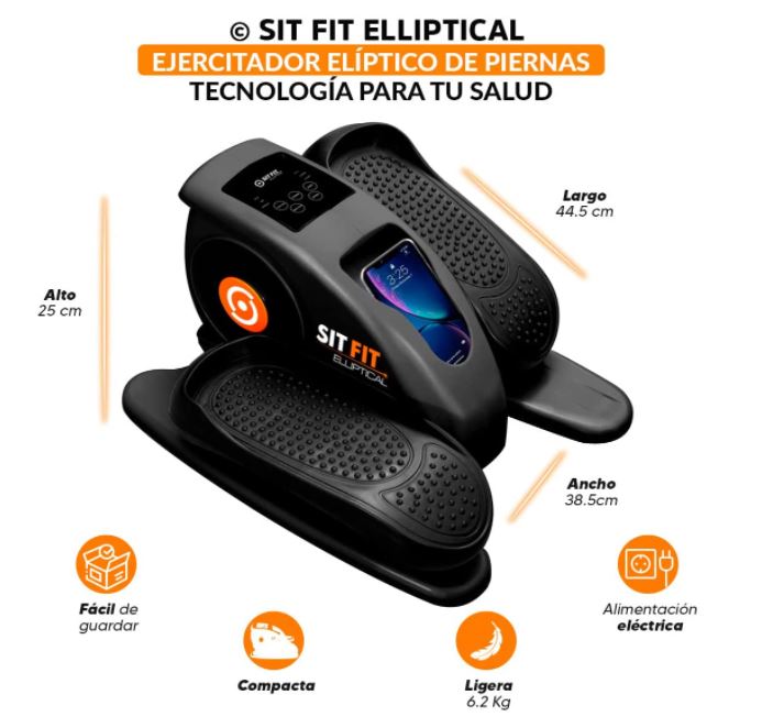 Elíptica Ejercitador para piernas portátil Sit Fit con Sistema de tecnología de movimiento silencioso