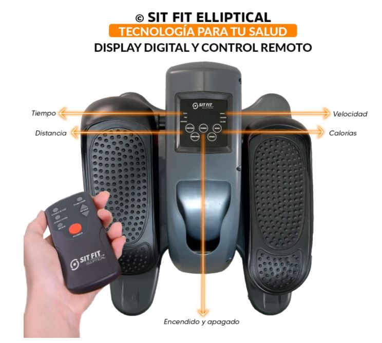 Elíptica Ejercitador para piernas portátil Sit Fit con Sistema de tecnología de movimiento silencioso