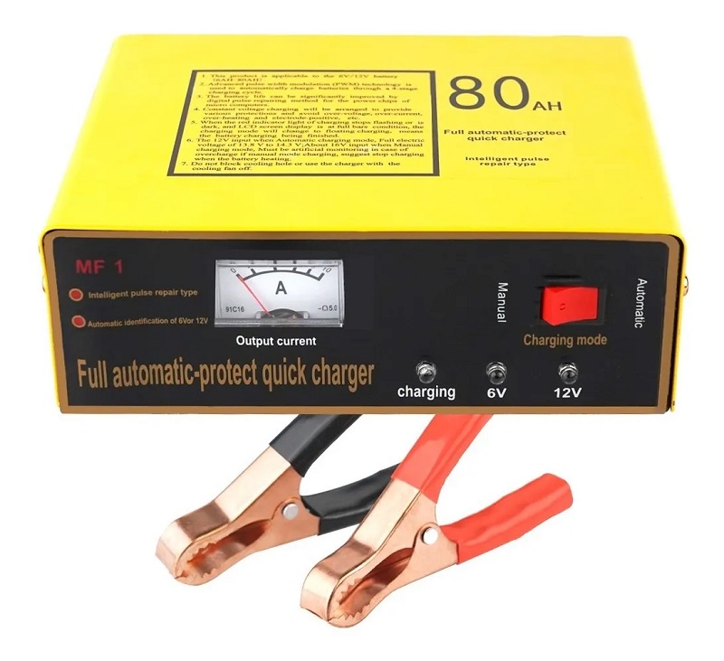 Cargador Inteligente De Batería Para Auto Y Motocicleta