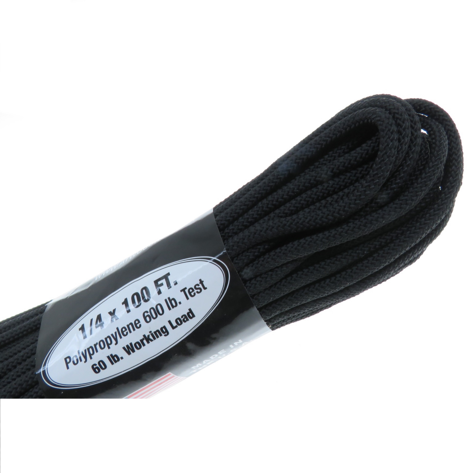 Rg1114Uh Rollo Utility Cord Cuerda Utilitaria Negra.
