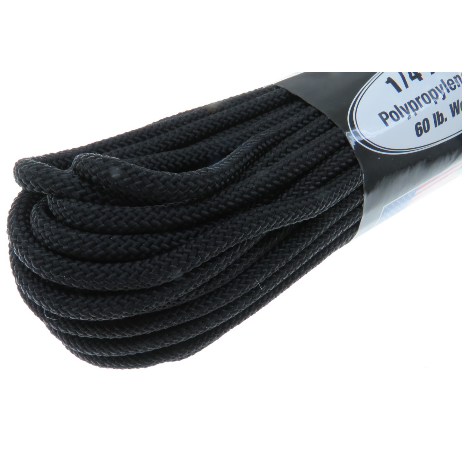 Rg1114Uh Rollo Utility Cord Cuerda Utilitaria Negra.