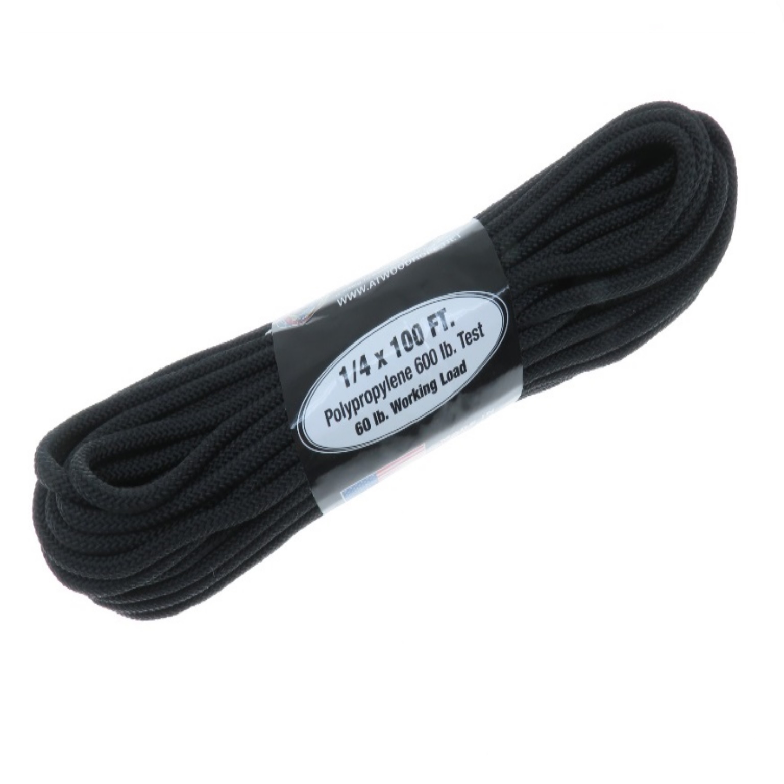 Rg1114Uh Rollo Utility Cord Cuerda Utilitaria Negra.