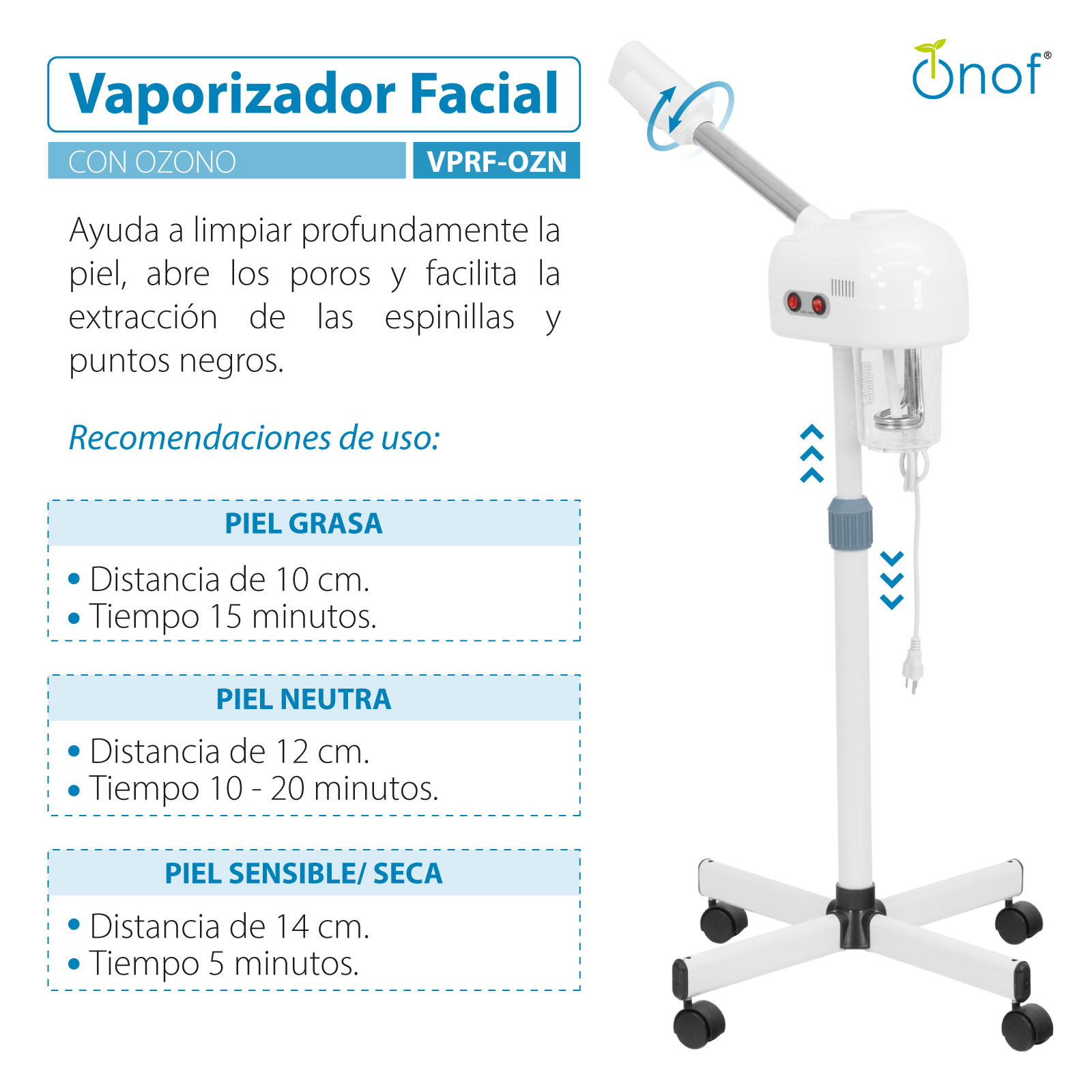 Vaporizador Facial Profesional Relajacion por Vapor de Ozono