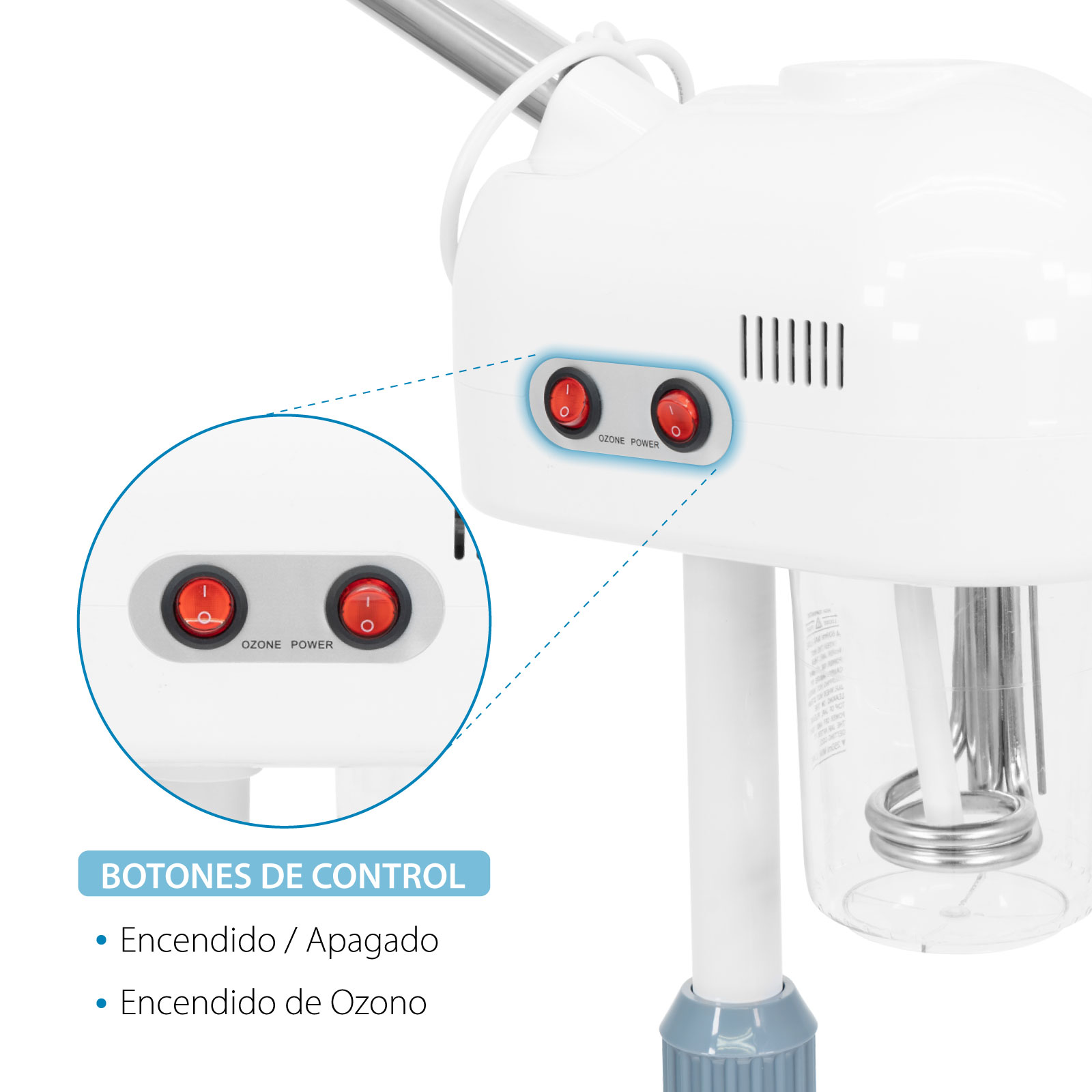 Vaporizador Facial Profesional Relajacion por Vapor de Ozono