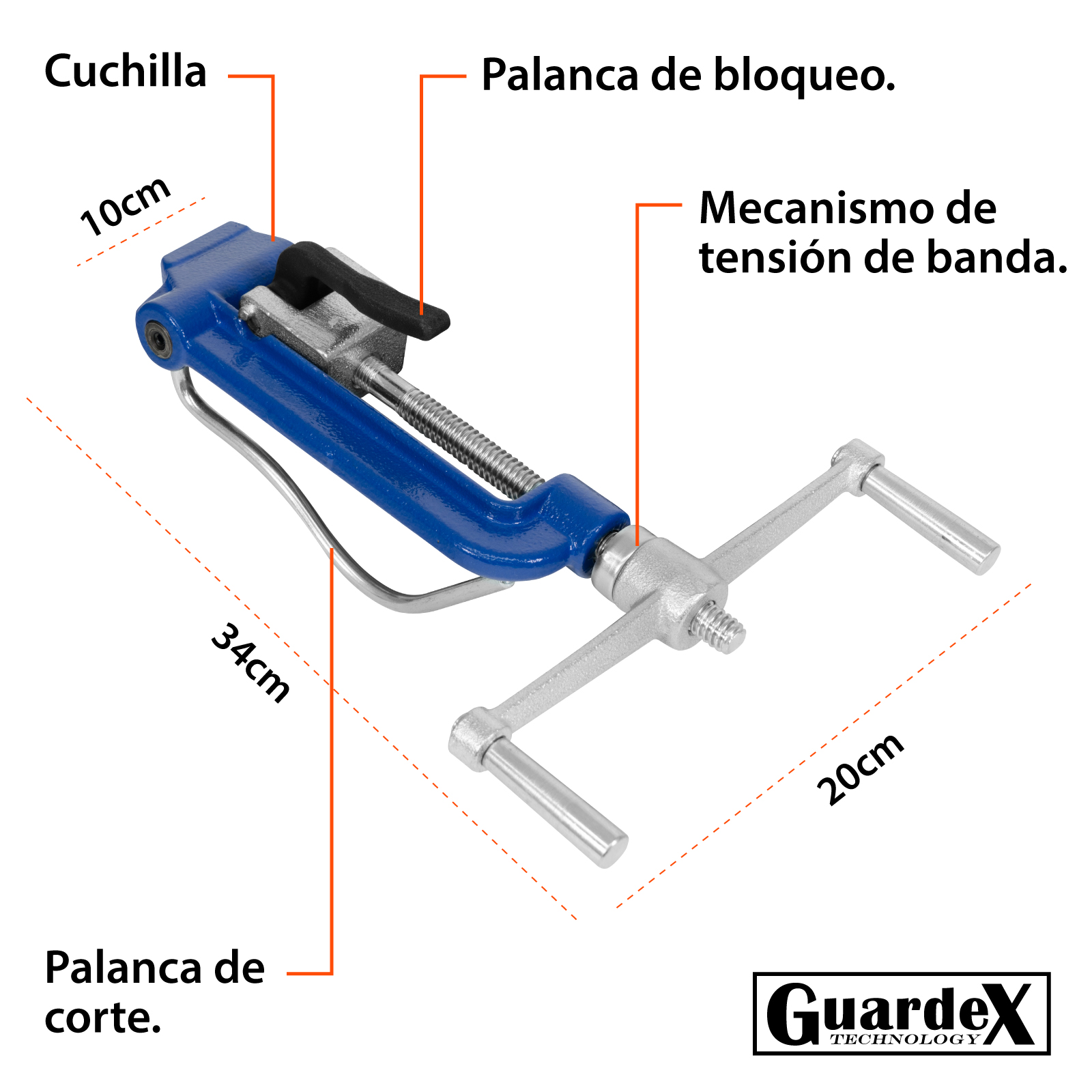 Flejadora Tensionadora Manual tipo Band-it Cintillas Acero
