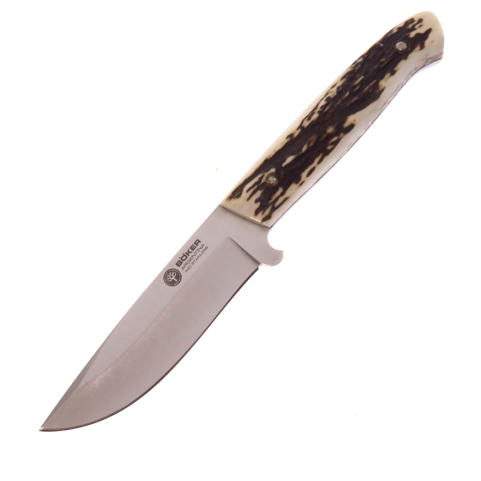 Bo02Ba519H Boker Arbolito Cuchillo Caper Caza Asta Venado Con Funda.