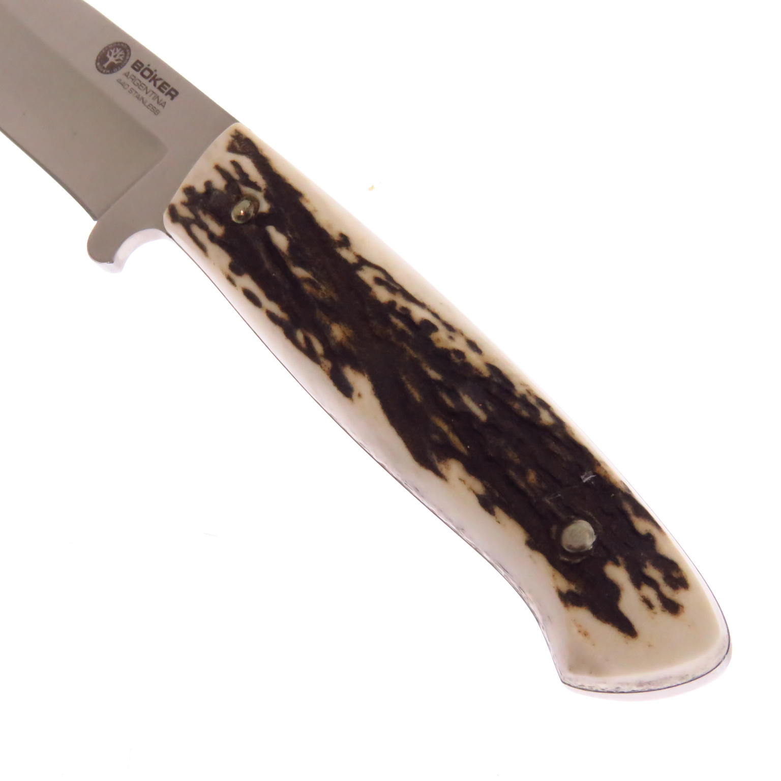 Bo02Ba519H Boker Arbolito Cuchillo Caper Caza Asta Venado Con Funda.