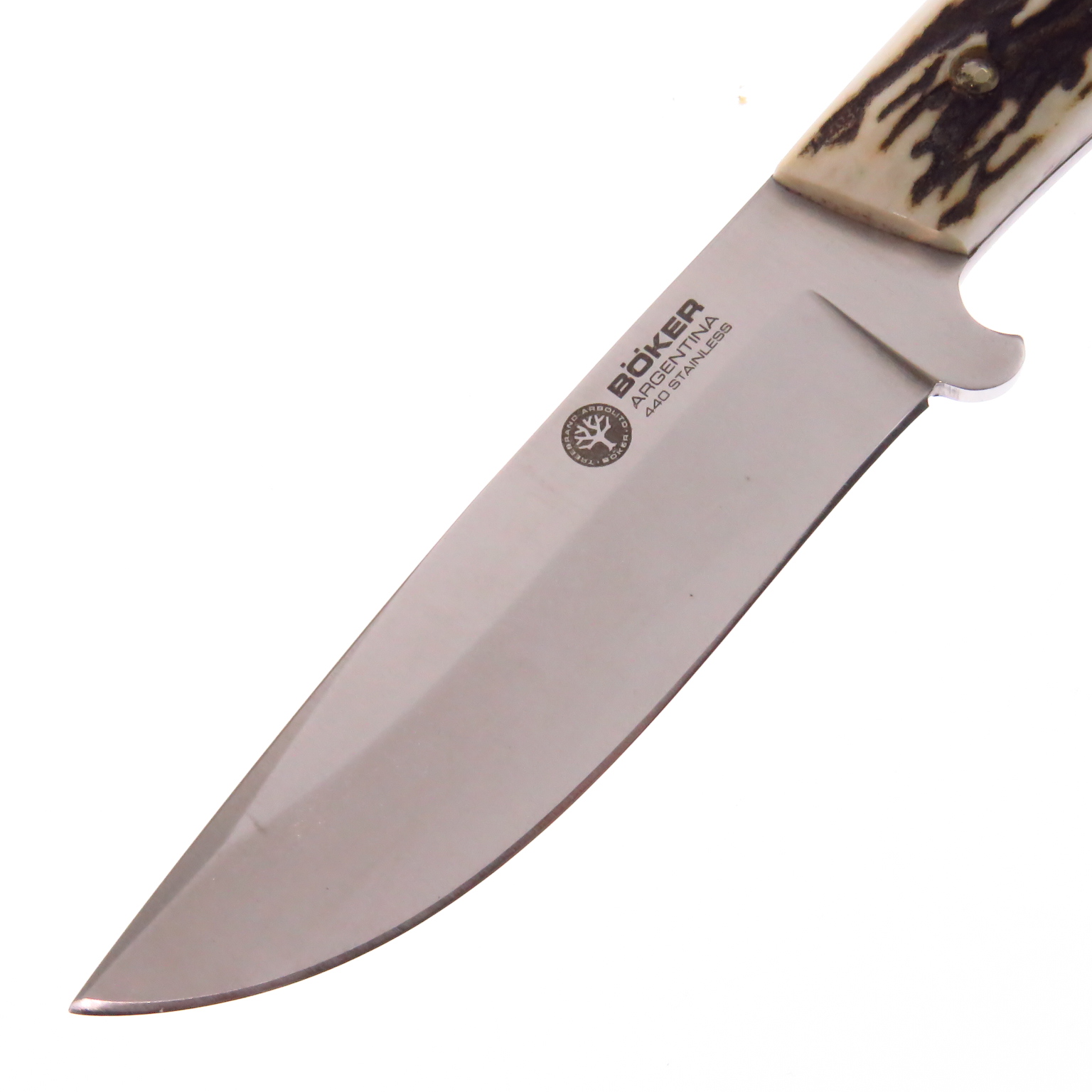 Bo02Ba519H Boker Arbolito Cuchillo Caper Caza Asta Venado Con Funda.