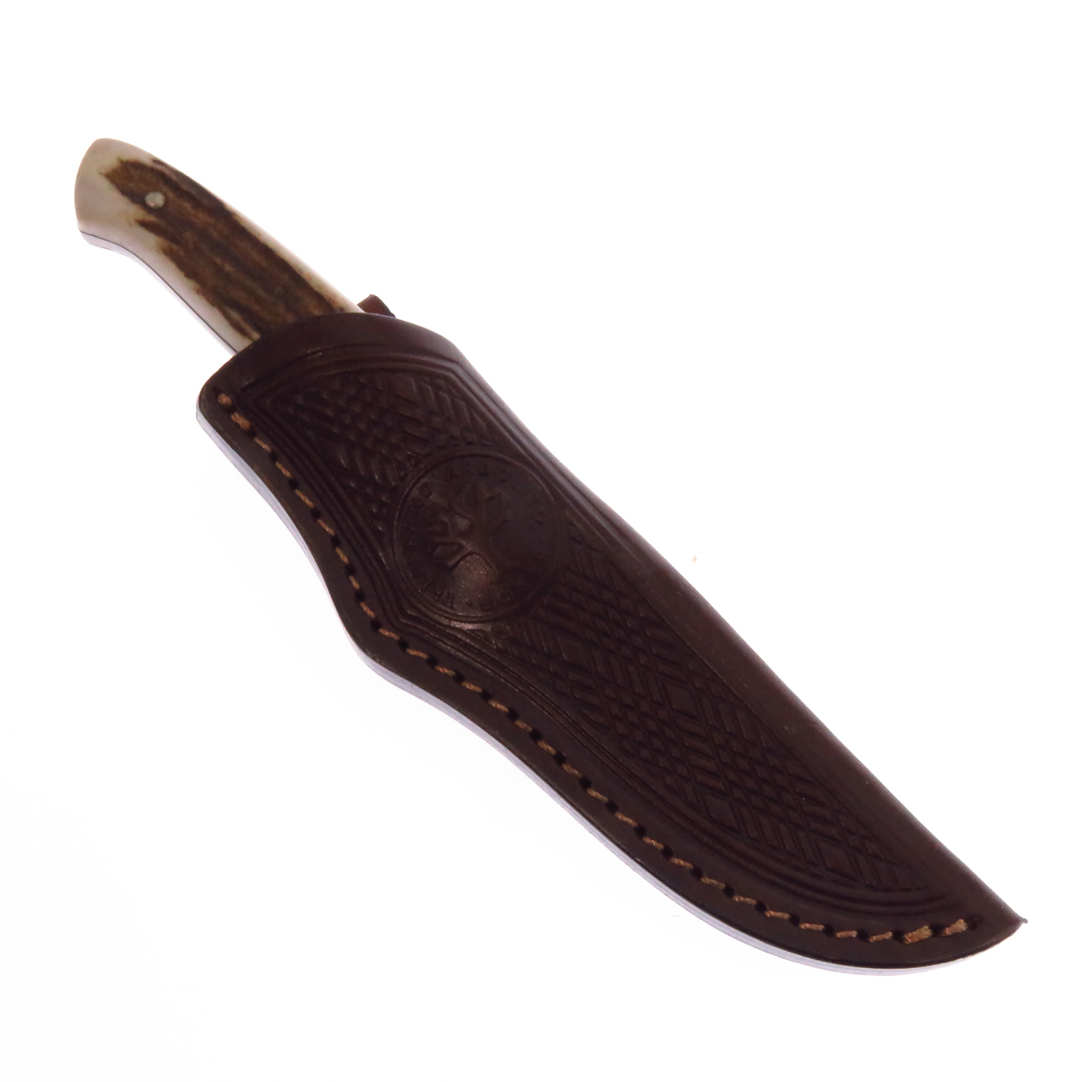 Bo02Ba519H Boker Arbolito Cuchillo Caper Caza Asta Venado Con Funda.