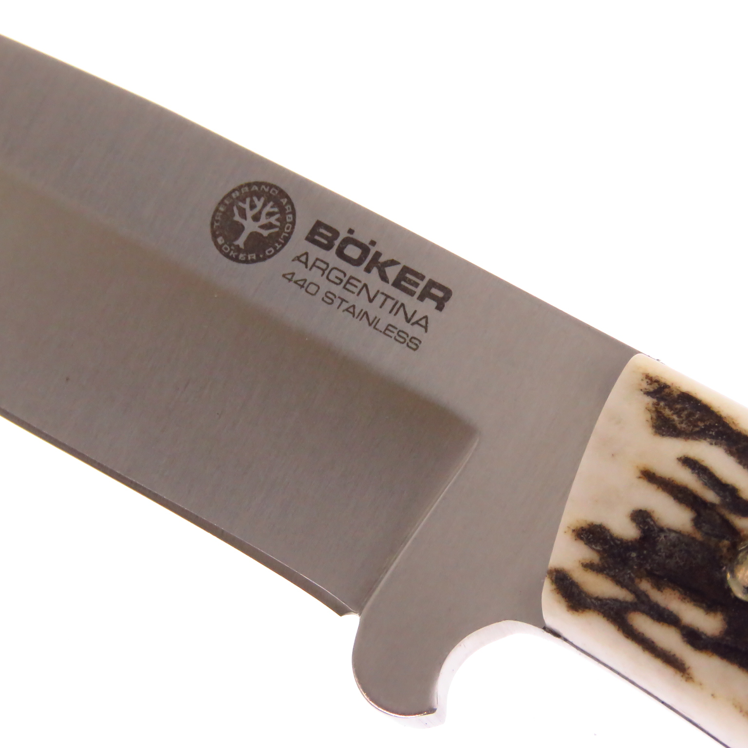 Bo02Ba519H Boker Arbolito Cuchillo Caper Caza Asta Venado Con Funda.