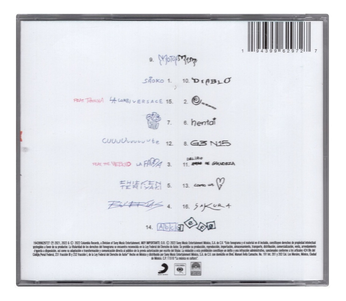 Rosalia Motomami Disco Cd - 16 Canciones