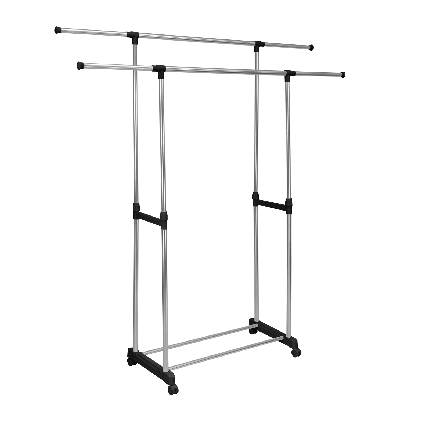 Perchero Rack Doble Organizador Movil para Ropa Lavanderia