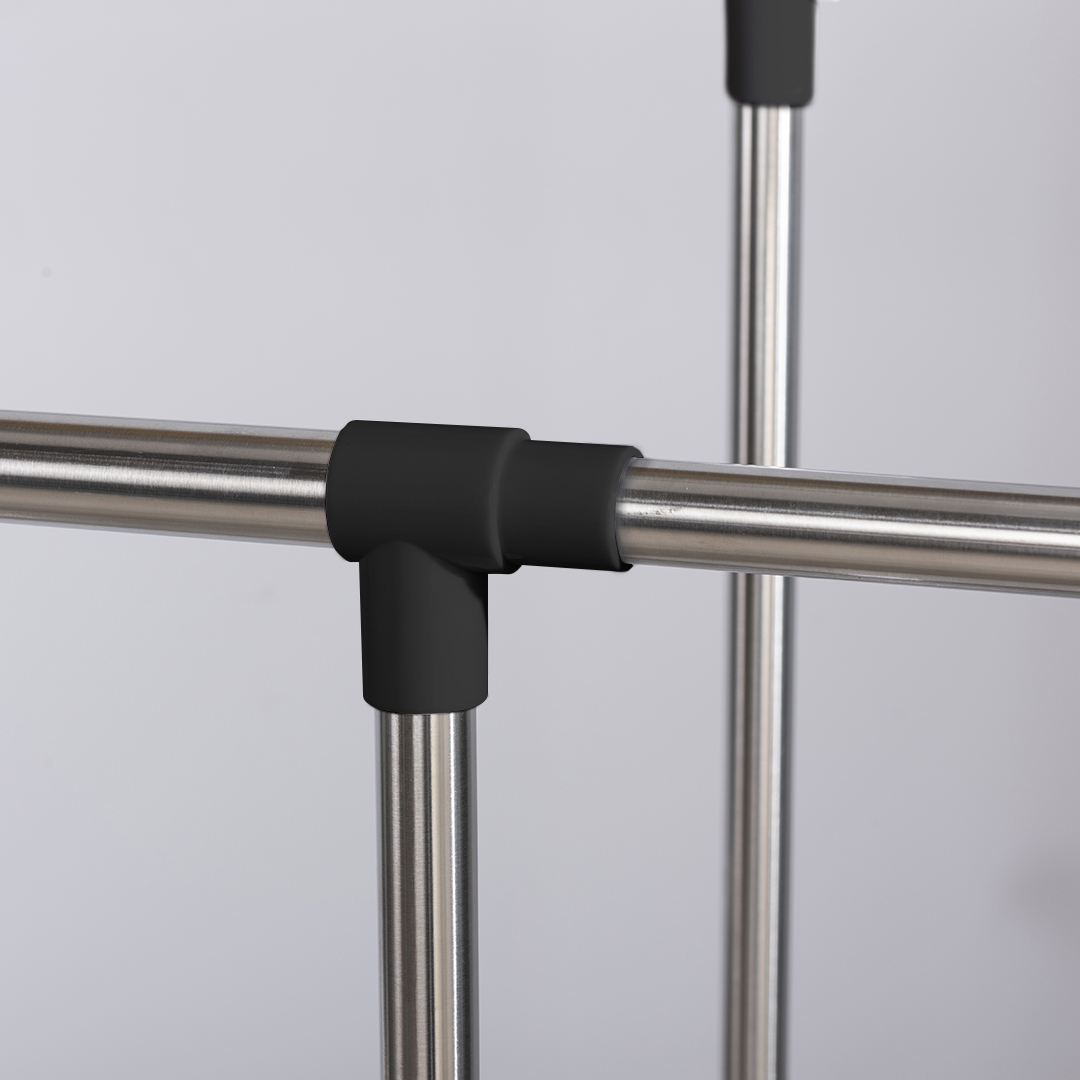 Perchero Rack Doble Organizador Movil para Ropa Lavanderia