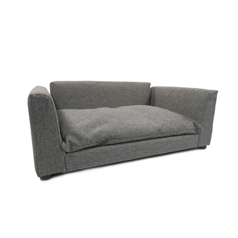 Sofa Moderno Sillon Para Perro Raza Mediano Mascotas Leilany Gris