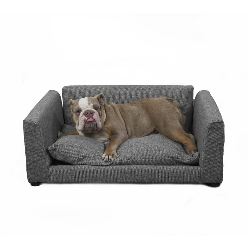 Sofa Moderno Sillon Para Perro Raza Mediano Mascotas Leilany Gris