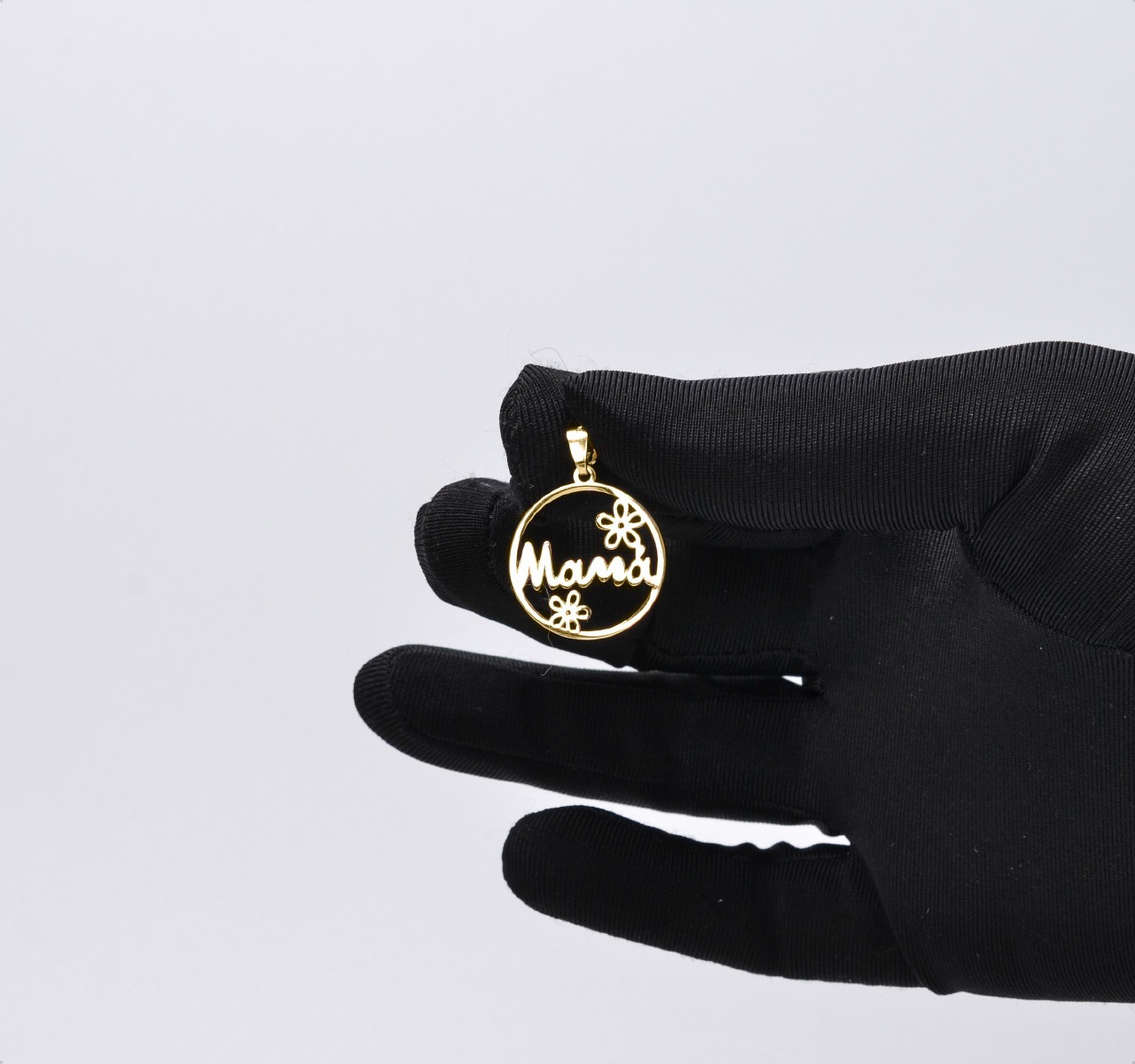 Dije Mamá Flores Oro Sólido 10k Amor + Cadena De Regalo