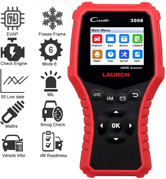 Escaner Automotriz Rojo con Negro