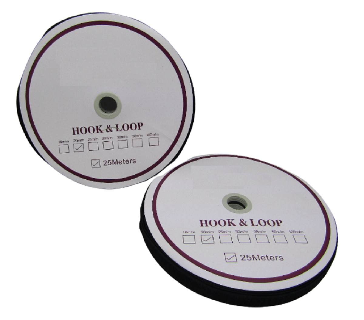 VELCRO O CONTACTEL SIMPLE 25 MM DE ANCHO CON 25 METROS GANCHO Y FELPA SEPARADOS