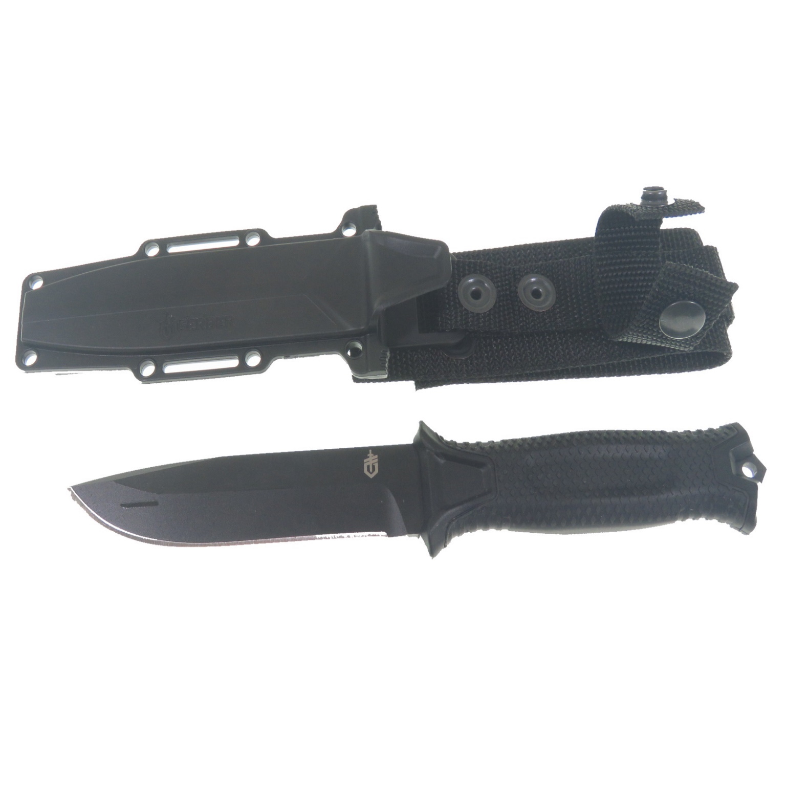 G1038 Gerber Cuchillo Strongarm Negro Filo Plano C/Fda