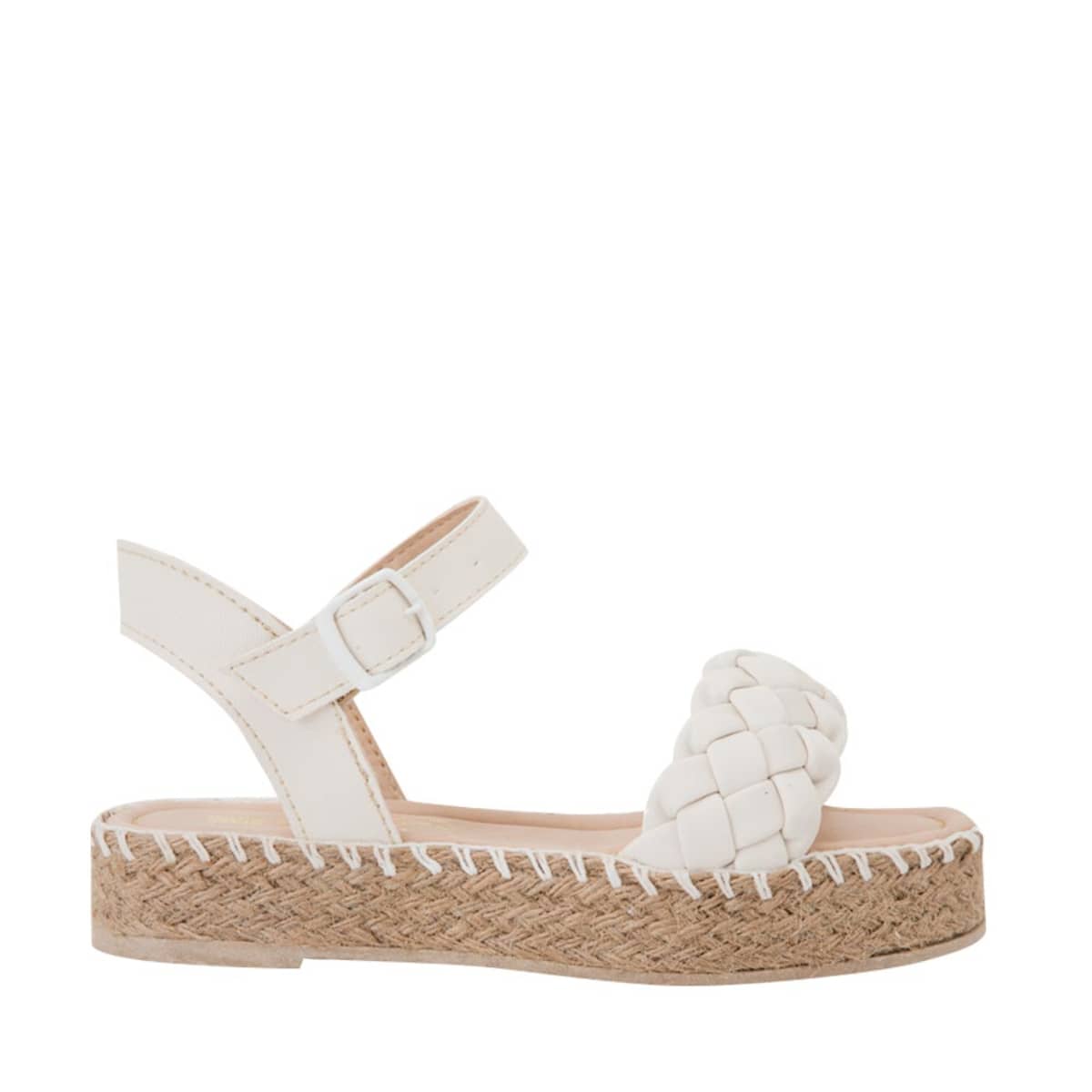 Sandalias para niña, color beige, marca Vivis Shoes Kids, con suela corrida y corte de pulsera, mod. 1033777