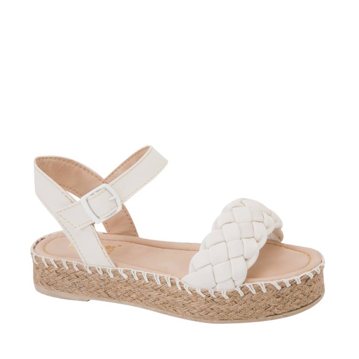 Sandalias para niña, color beige, marca Vivis Shoes Kids, con suela corrida y corte de pulsera, mod. 1033777