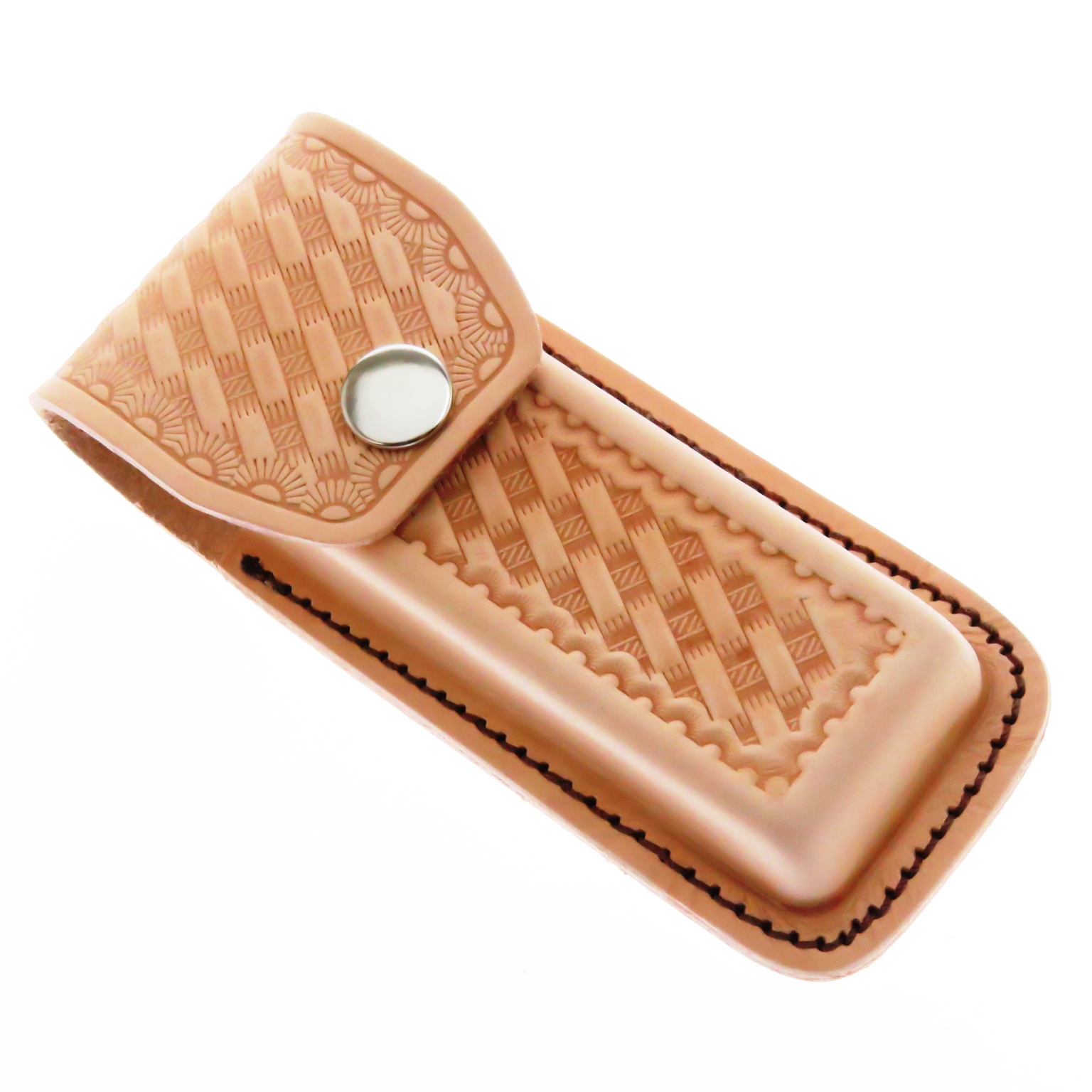 Sh205 Funda Generica De Piel Para Navaja De 11.5 A 12.8 Cm