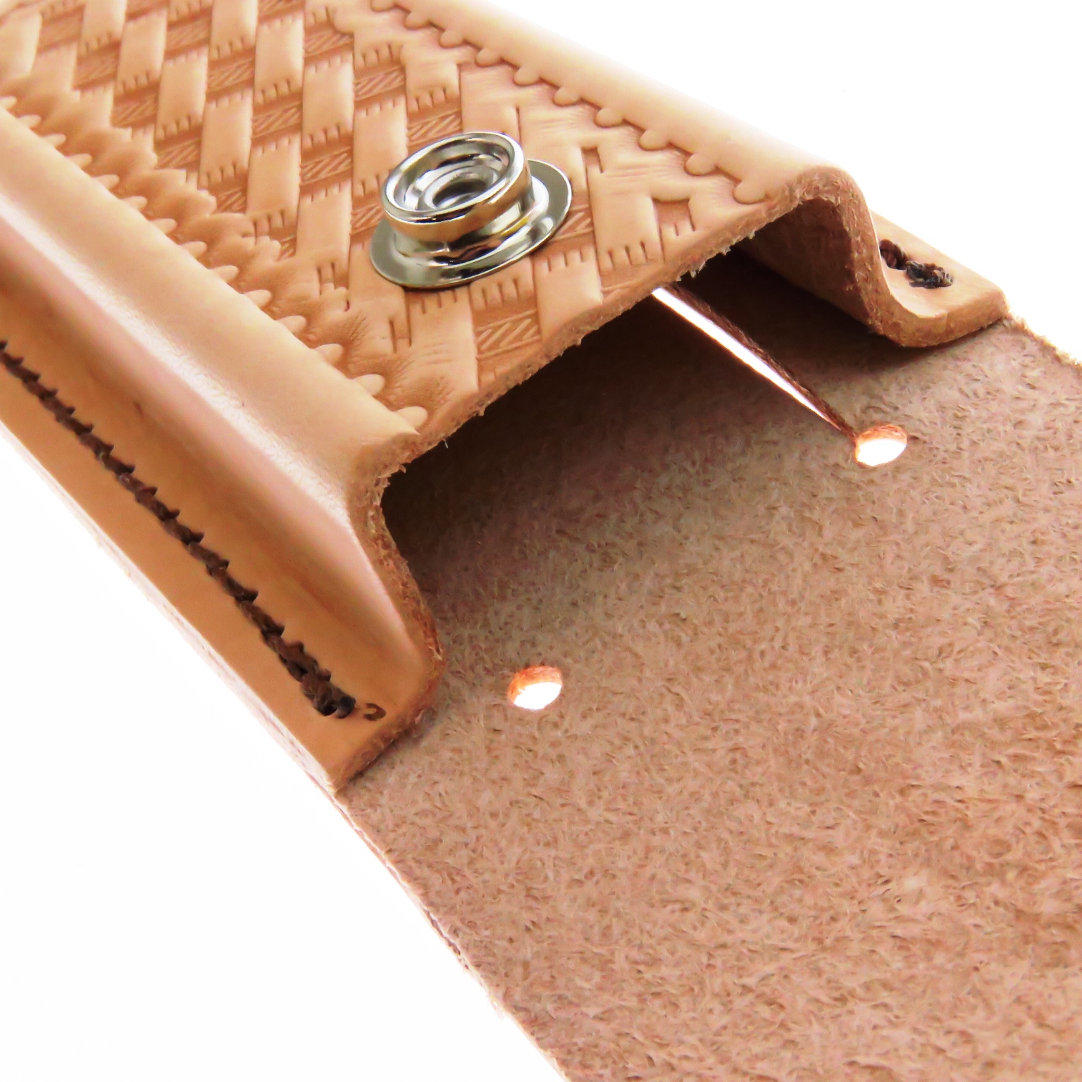 Sh205 Funda Generica De Piel Para Navaja De 11.5 A 12.8 Cm