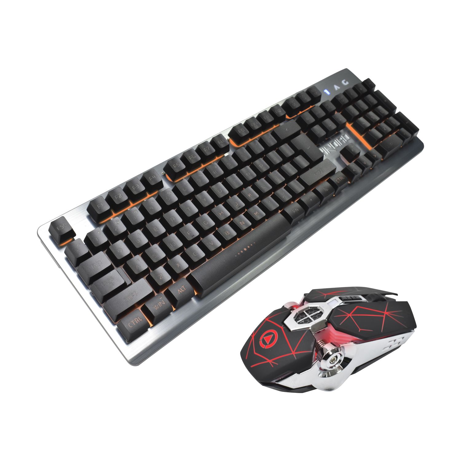 KIT TECLADO MOUSE GAMER RETROILUMINACION MECÁNICO