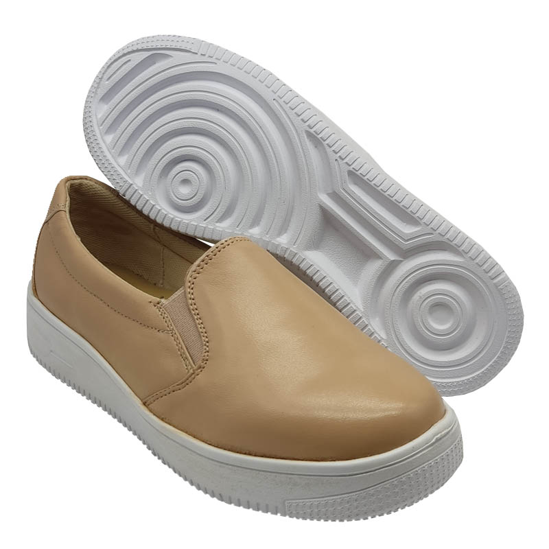 Zapatos 20hrs Maquillaje Beige 018 100% Piel de Borrega Mujer Casuales Cómodos