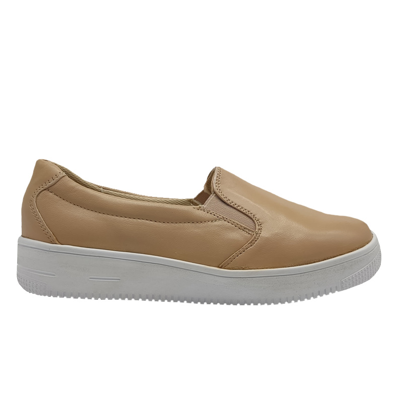 Zapatos 20hrs Maquillaje Beige 018 100% Piel de Borrega Mujer Casuales Cómodos