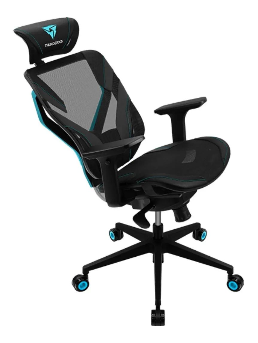 SILLA THUNDER X3 ERGONOMICA YAMA 3 BLACK/CYAN